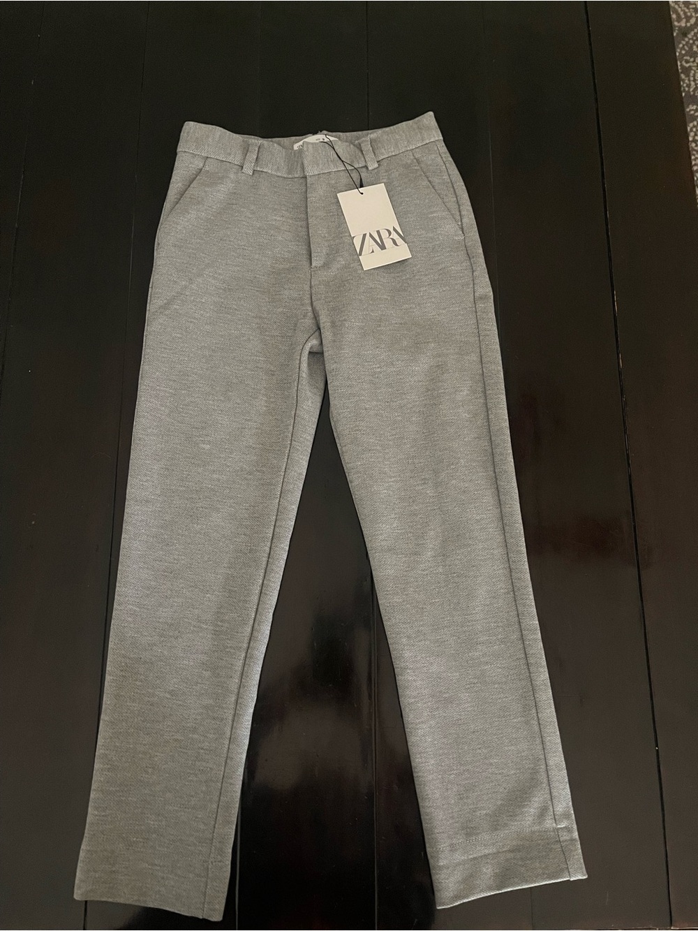 Zara Boys Gray Tailored Knit Pants